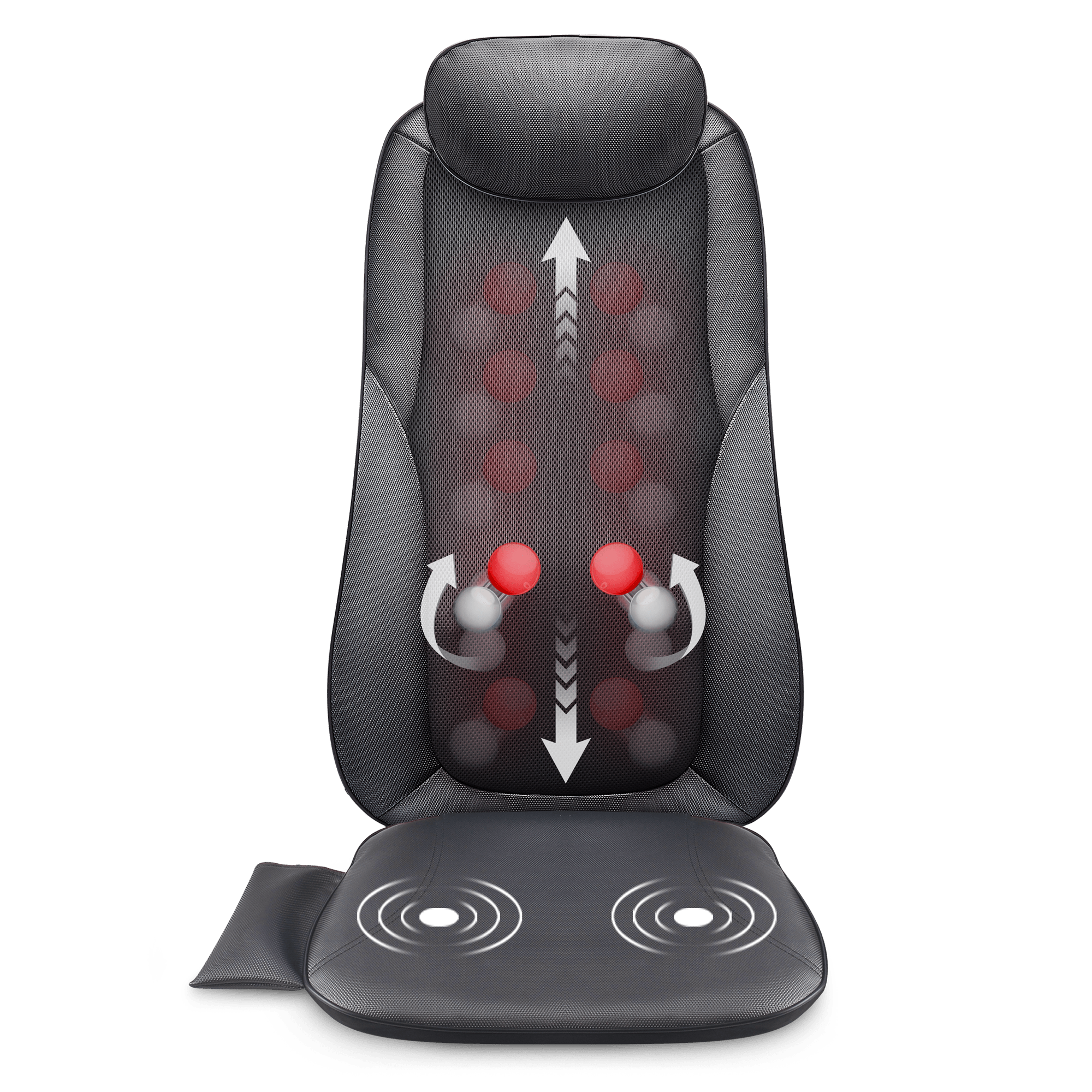 Snailax Vibration Massage Seat Cushion with Heat 6 Vibrating Motors and 2  Heat Levels, Back Massager, Massage Chair Pad for Home Office use