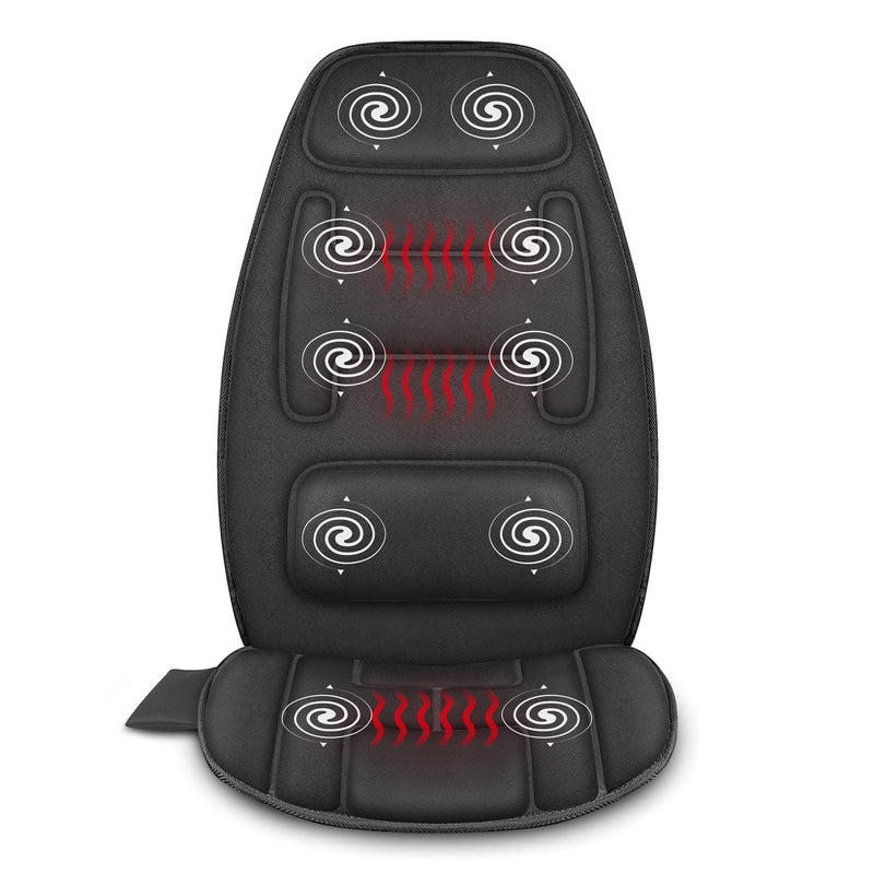 Snailax Vibration Back Massager with Heat, Seat Massager with 8 Vibrating Motors & 5 Modes - 126