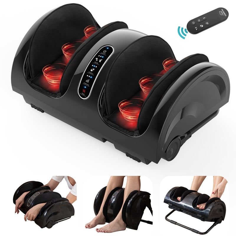 Snailax Shiatsu Foot and Leg Massager Machine with Heat to Improve Circulation and Plantar Fasciitis - 598