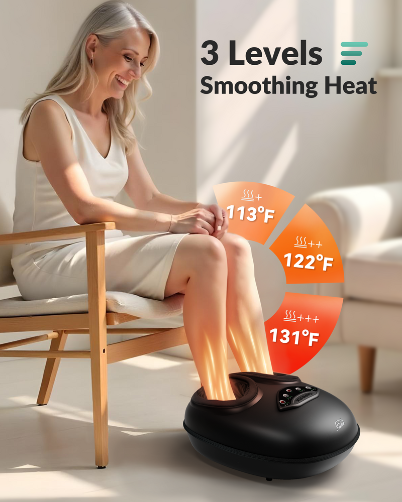 Snailax Shiatsu Foot Massager with Heat, Rolling Compression Feet Massager Machine, Size up to 14“ Multiple Modes - 545