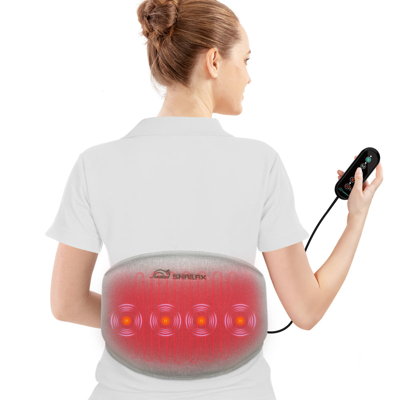 Heating Pad Therapy Vibration Massage Waist Wrap Belt Low Back Brace Pain  Relief