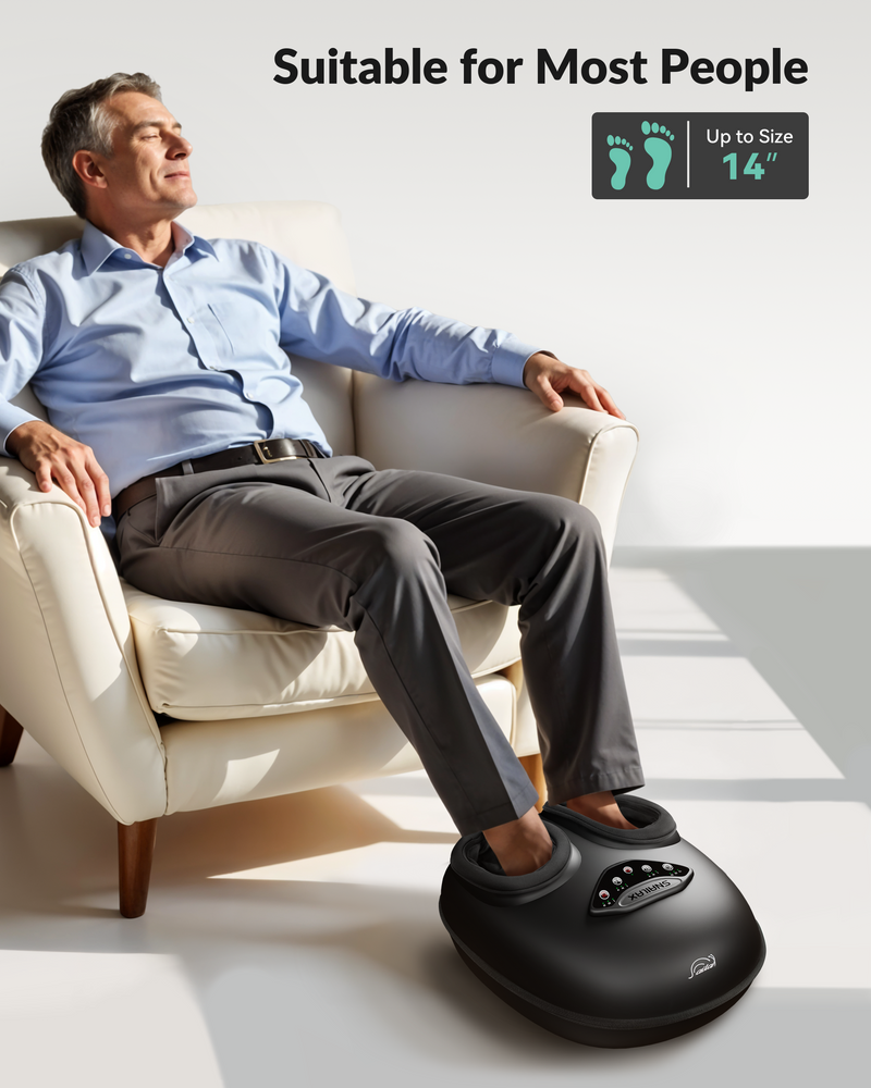 Snailax Shiatsu Foot Massager with Heat, Rolling Compression Feet Massager Machine, Size up to 14“ Multiple Modes - 545