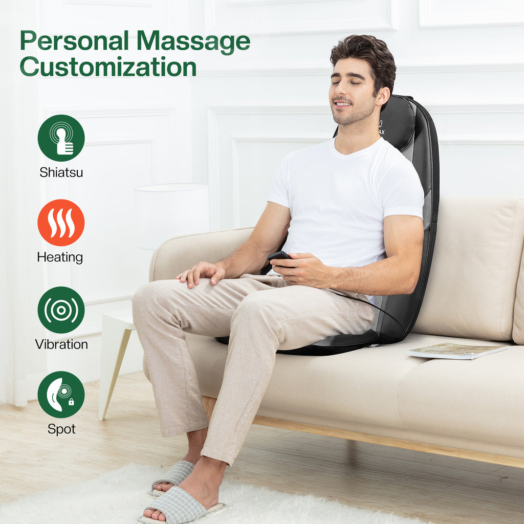 Shiatsu Massaging Cushion with Heat  Purchase a Shiatsu Kneading Back  Massage Cushion - Snailax