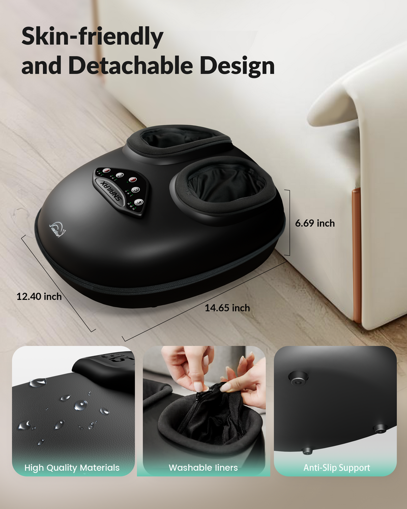 Snailax Shiatsu Foot Massager with Heat, Rolling Compression Feet Massager Machine, Size up to 14“ Multiple Modes - 545