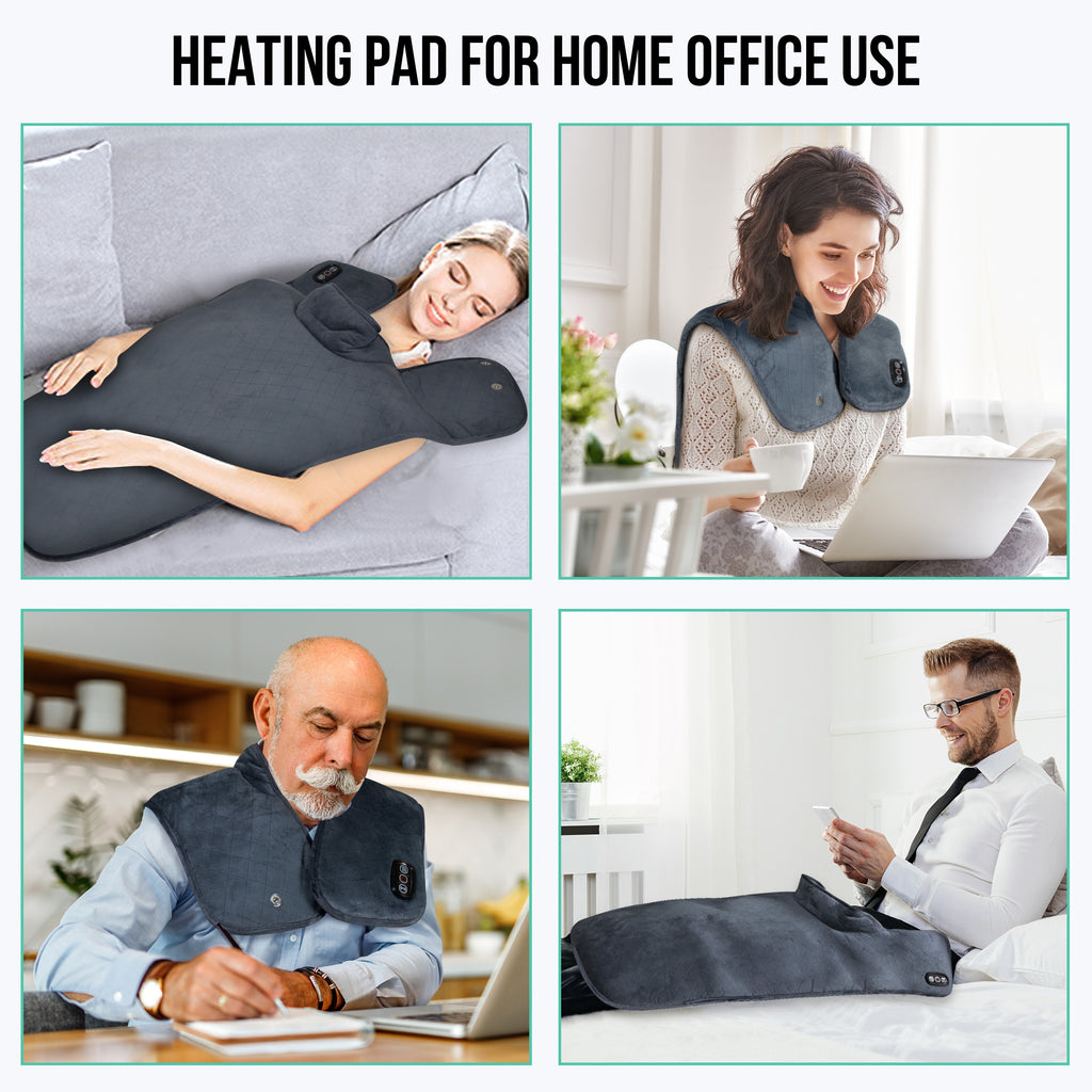 Massaging Neck and Shoulder Heat Wrap | Purchase Heating Pads for Neck and Shoulders Online at Snailax