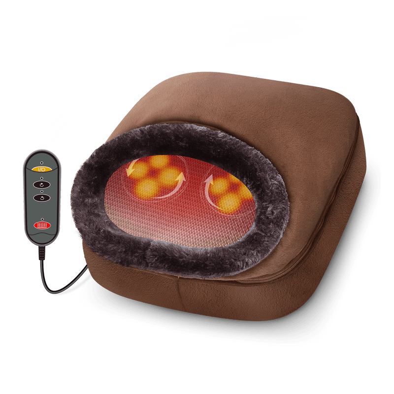 Snailax Foot massager SL-522 / Brown Snailax Shiatsu Foot Massager with Heat, Foot Warmer for Women & Men, Electrick Foot Massager Machine, Foot Heater Under Desk, Size 13 - 522