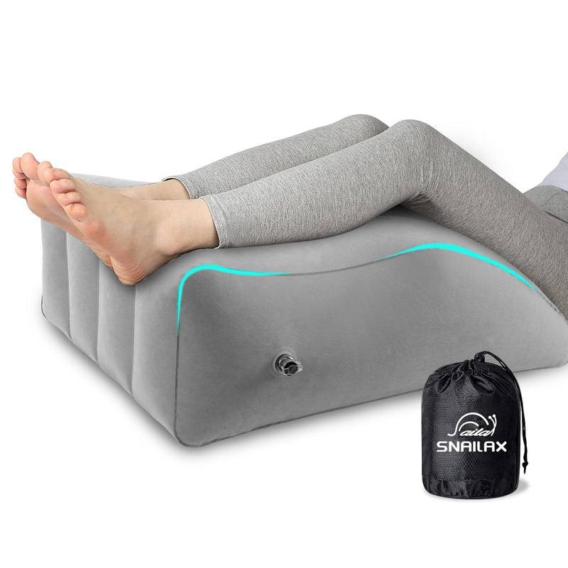 Snailax Foot massager Snailax Inflatable Leg Elevation Pillow for Swelling, Circulation, Wedge Pillow for Sleeping & Back Pain - 226