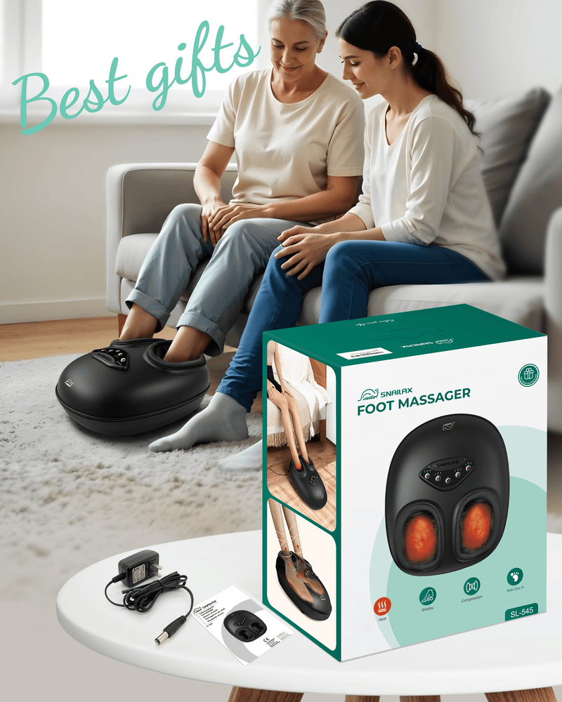 Snailax Foot massager Snailax Shiatsu Foot Massager with Heat, Rolling Compression Feet Massager Machine, Size up to 14“ Multiple Modes - 545