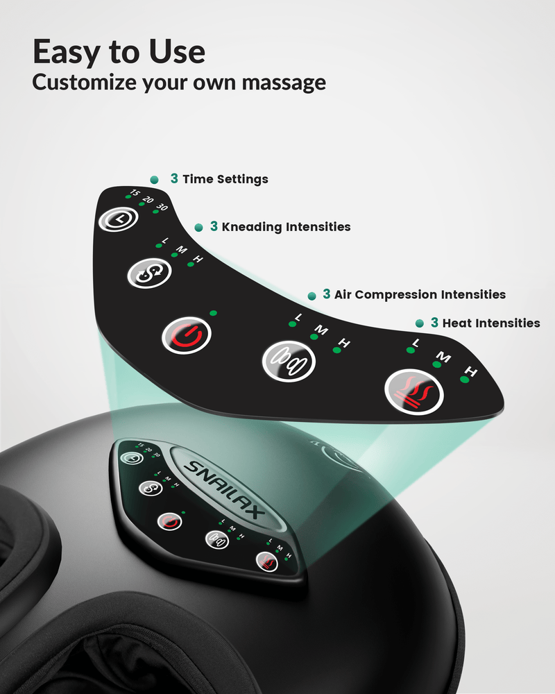 Snailax Foot massager Snailax Shiatsu Foot Massager with Heat, Rolling Compression Feet Massager Machine, Size up to 14“ Multiple Modes - 545