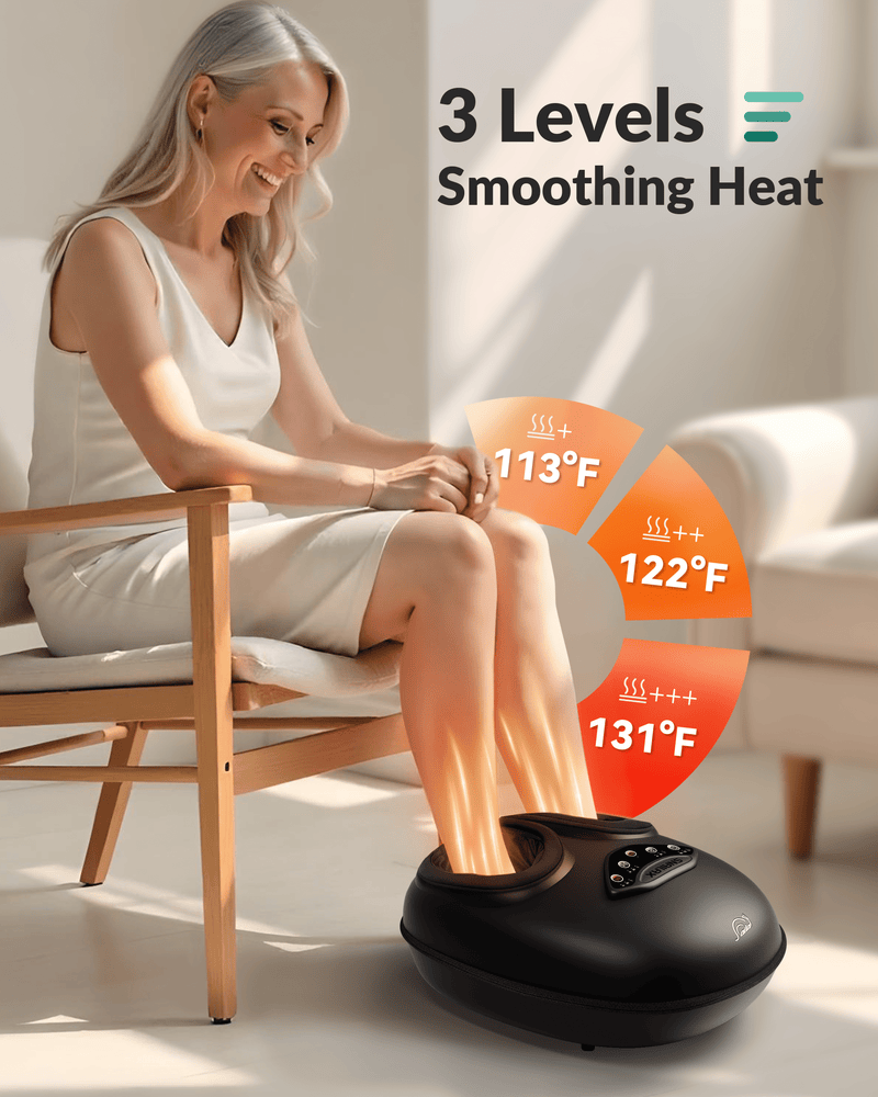 Snailax Foot massager Snailax Shiatsu Foot Massager with Heat, Rolling Compression Feet Massager Machine, Size up to 14“ Multiple Modes - 545