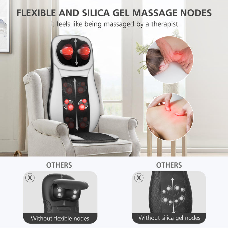 Shiatsu Neck and Back Massager with Heat, Full Body Massage Chair Pad