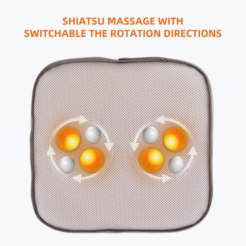 Snailax® 2-in-1 Shiatsu Foot Massager & Back Massager with Heat Black