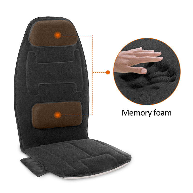 Snailax Massage Seat Cushion with Heat - Memory Foam Support Pad