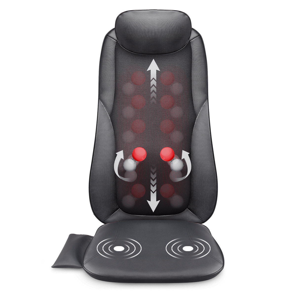 Snailax 3D 2D Shiatsu Back Massage Cushion with Heat 269N