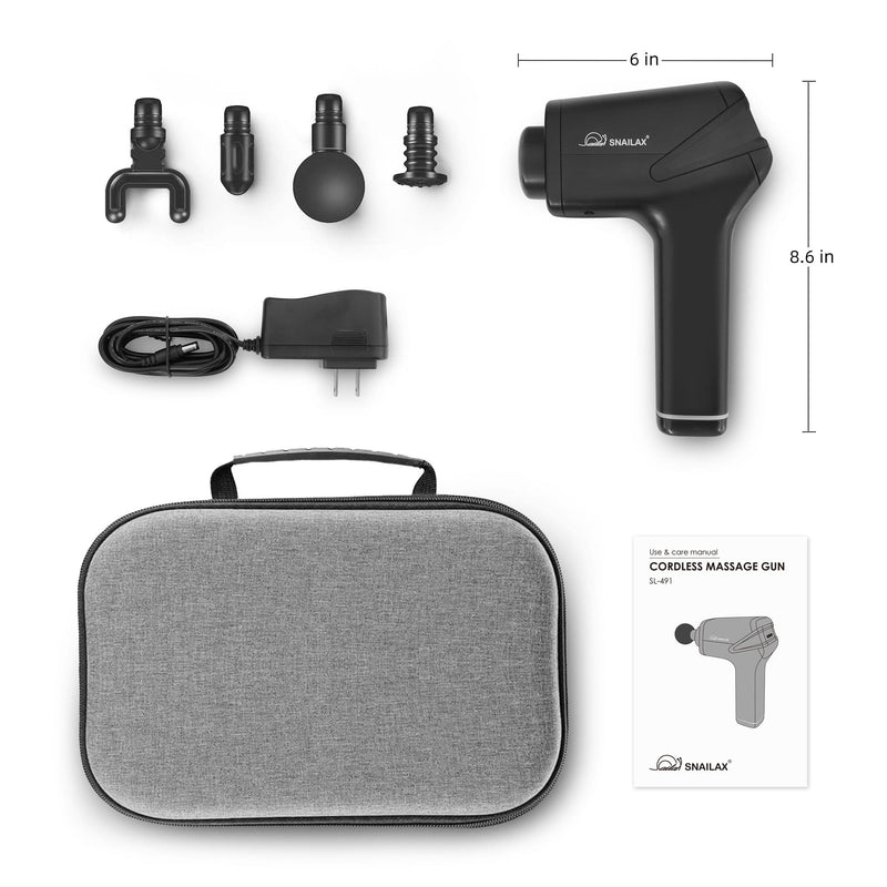 SNAILAX Handheld Cordless Massage Gun with Deep Tissue Percussion  - 491