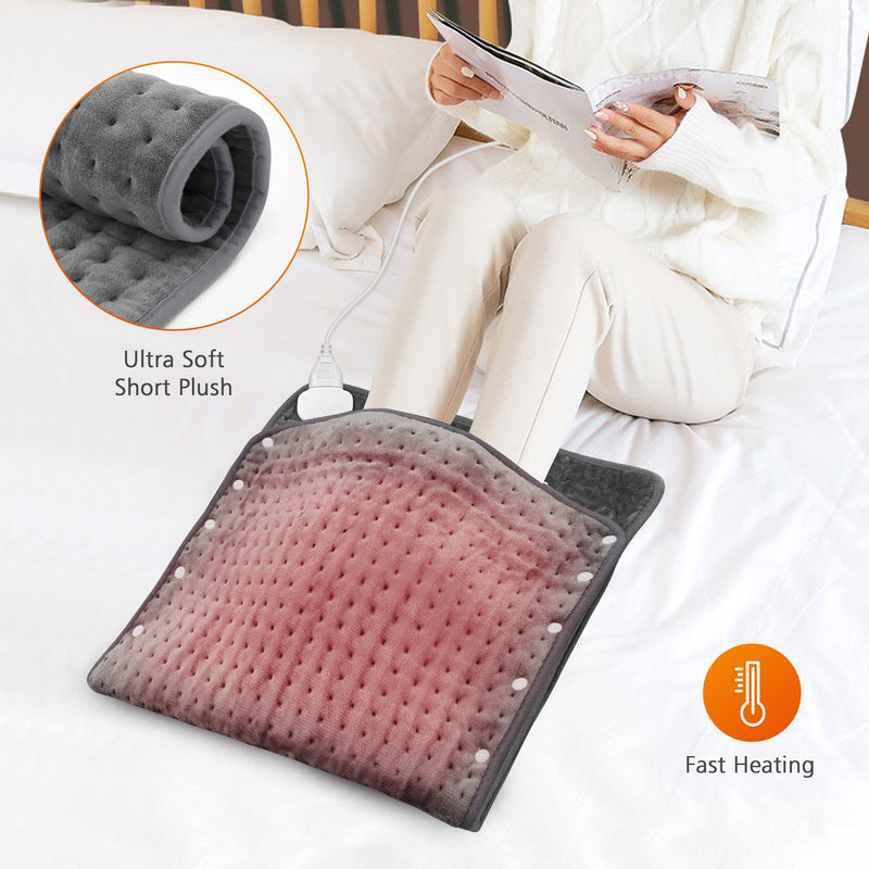 Snailax Massage Mat 2-in-1 Foot Warmer & Heating Pad for Back Pain,6 Temperature Settings & Auto Shut Off -KH-019F8