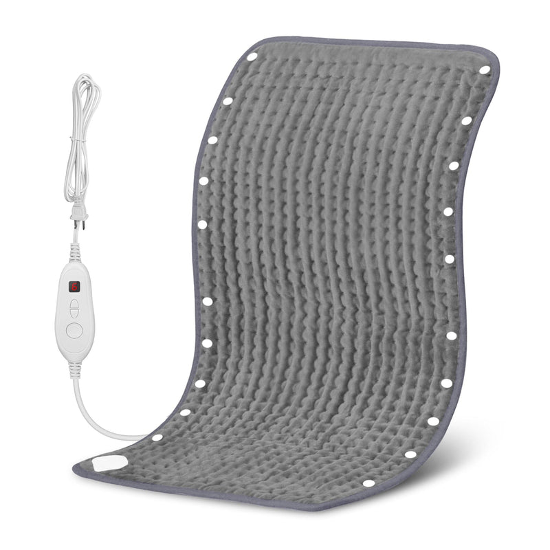 Snailax Massage Mat GREY 2-in-1 Foot Warmer & Heating Pad for Back Pain,6 Temperature Settings & Auto Shut Off -KH-019F8