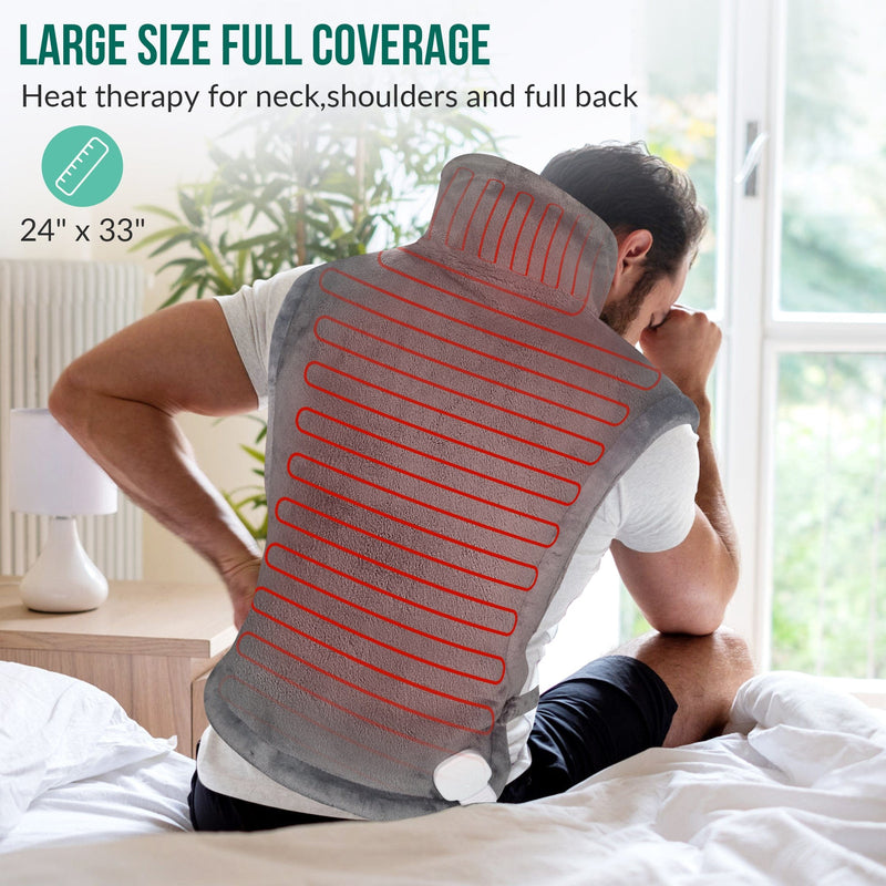 Snailax Massage Mat Heating Pad for Back Pain Relief, Snailax Electric Large Heating Pad for Neck and Shoulders - 019SHF