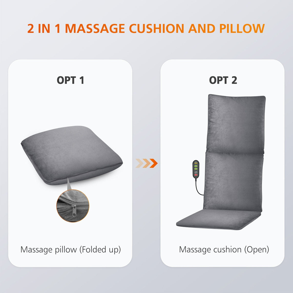 Massage Throw Pillow Massage Seat Cushion with Heat Vibrating 609