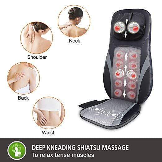 Snailax Back Massager with Heat, Shiatsu Massage Chair Pad for Back Pain,  Rolling Kneading Massage S…See more Snailax Back Massager with Heat,  Shiatsu