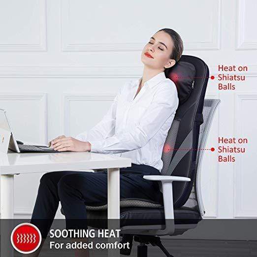 Snailax Shiatsu Massage Cushion with Heat Massage Chair Pad Kneading B –  Tranquility Nurse Concierge
