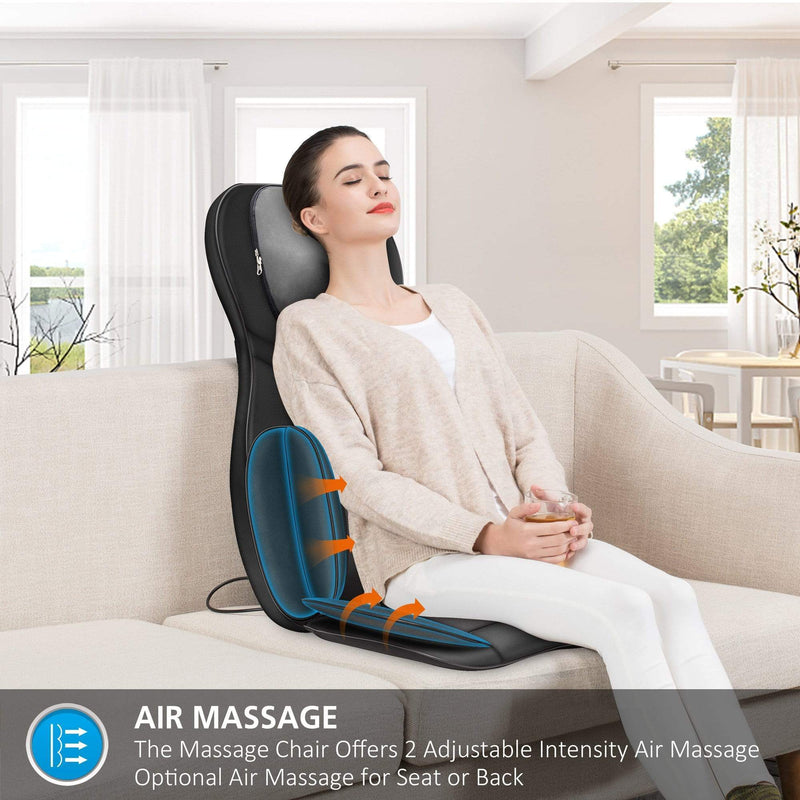 Comfier Shiatsu Neck Back Massager with Heat, Adjustable Shiatsu Nodes  Massagers, Full Body Massage Chair Pad for Office,Home