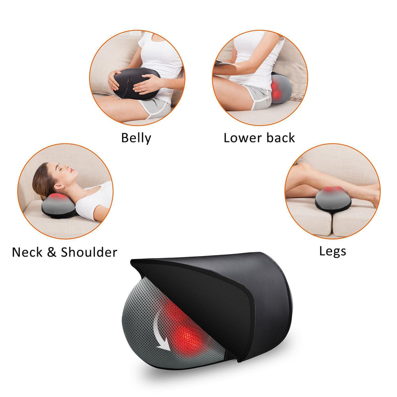 VIKTOR JURGEN Neck Massager with Heat,Shiatsu Shoulder Back Massager  Electric Back Neck Massage Pillow, 3D