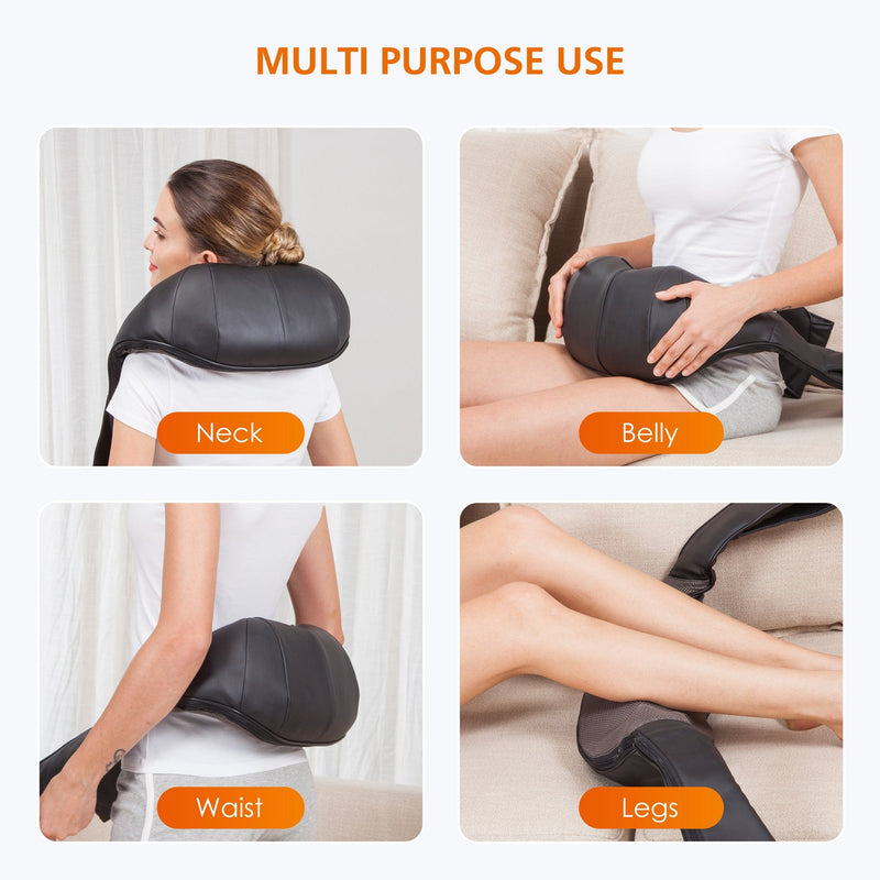 Snailax Neck Massager Shiatsu Neck Massager with Heat,Back Massager,Neck and Shoulder Massager with 3D Roller - 632